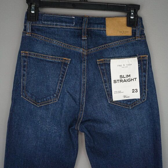 New Rag and Bone Wren High Rise Slim Straight Jeans in Ava size 23 - Picture 9 of 16
